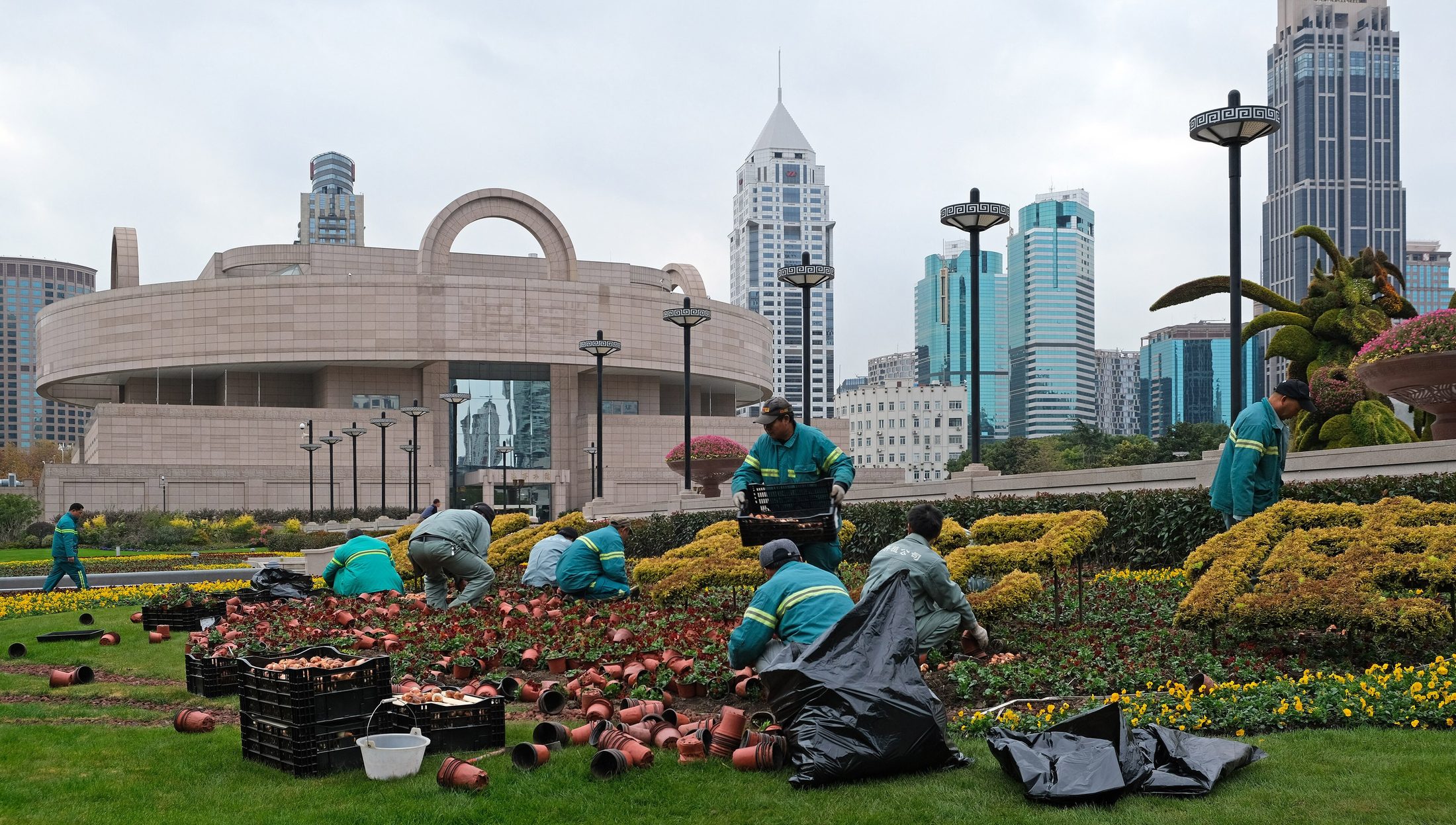 People's Square in Shanghai.