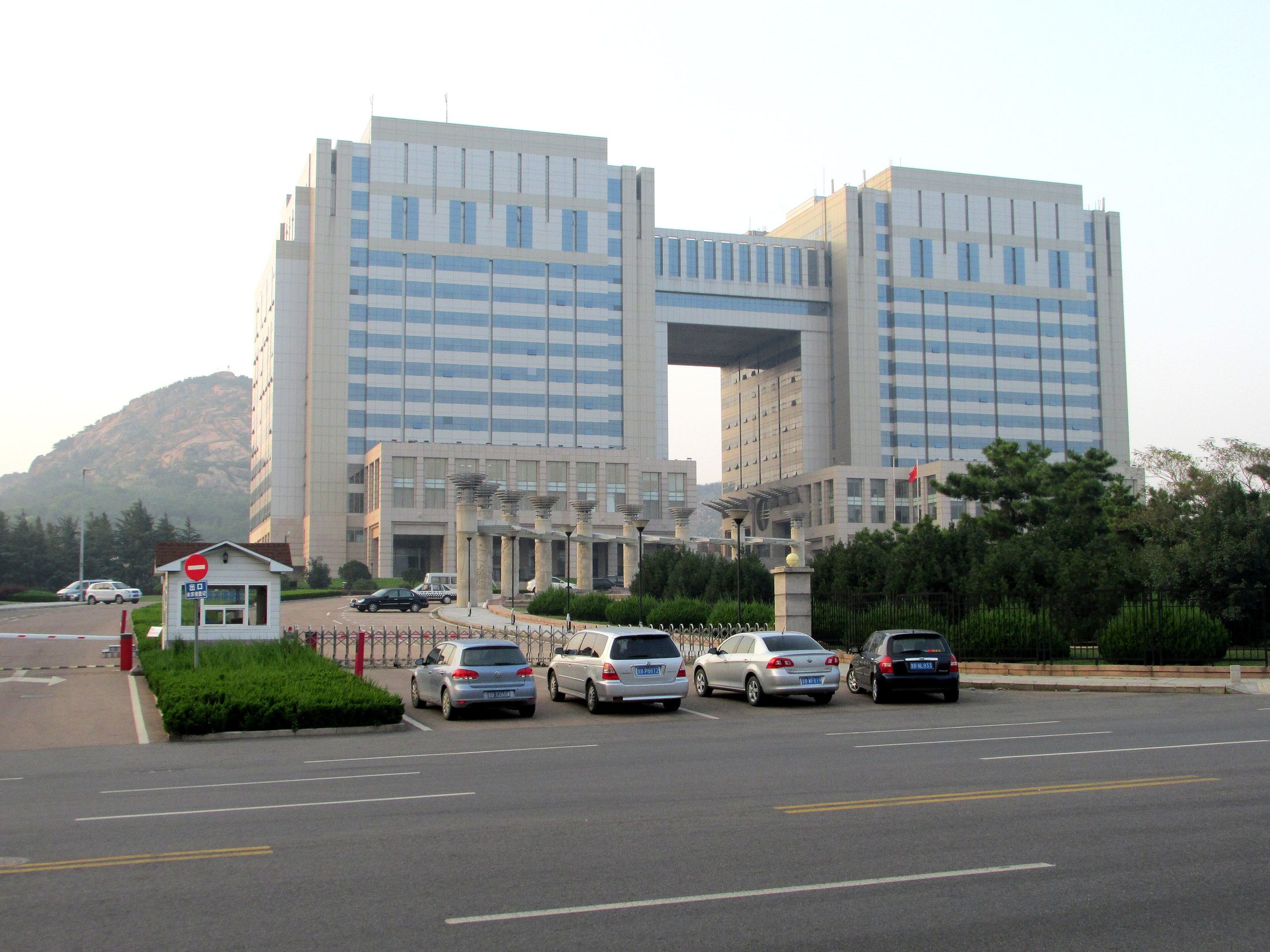 Laoshan rising above the coast near Qingdao, giving the city its mountain-and-sea counterpoint.